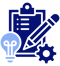 planning icon dark and light blue