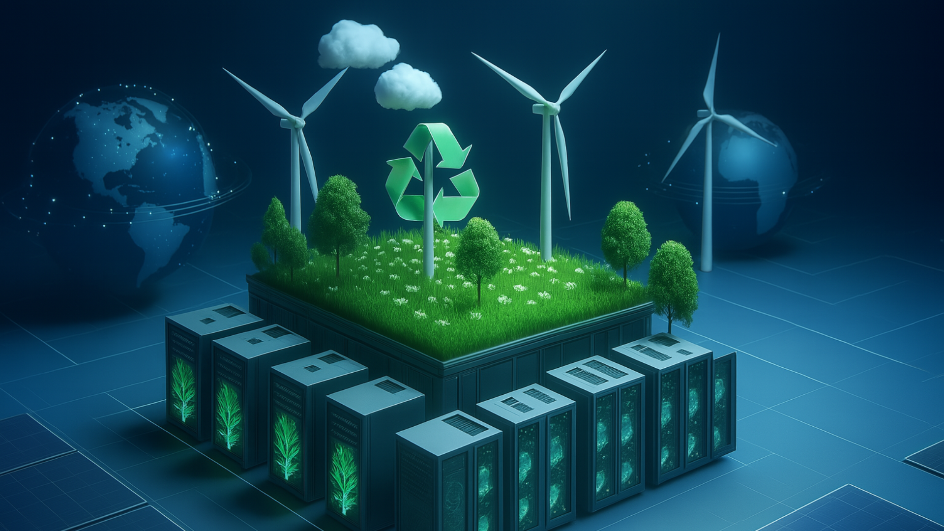 Digital energy grid visualization representing blockchain applications in utility infrastructure.