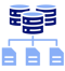 data access icon dark and light blue