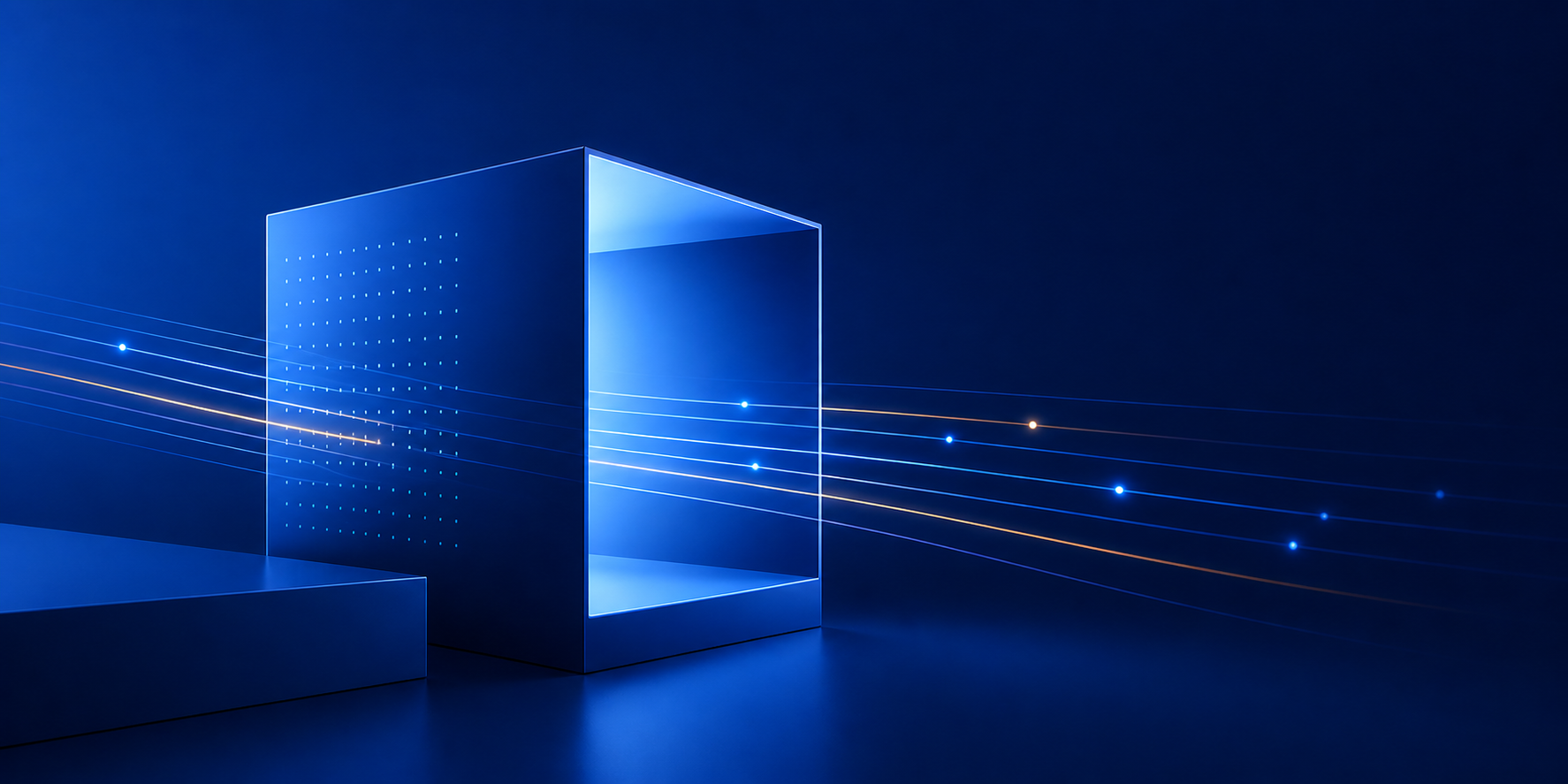 Featured image: Glowing data stream in blue boxAI doesn’t start with a model. It starts with compute.